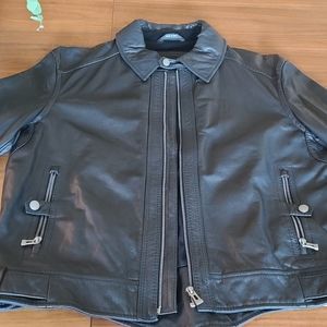 Hugo Boss Leather Motorcycle Jacket